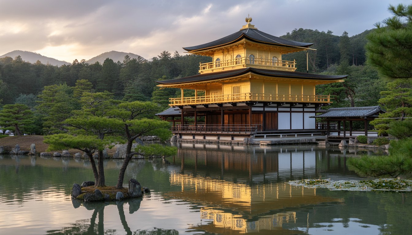 Kinkaku-ji (Pavillon d'or) en Japon - Photo
